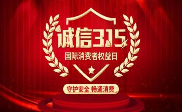 315工作总结报告精选8篇