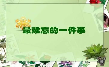 我难忘作文500字8篇