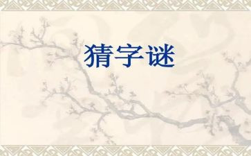 有趣的猜字谜活动作文6篇